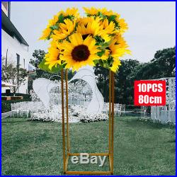 10pcs Set Lawn Wedding Road Lead 80cm Metal Flower Plant Stand Vase Floor Column