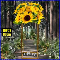 10pcs Set Lawn Wedding Road Lead 80cm Metal Flower Plant Stand Vase Floor Column