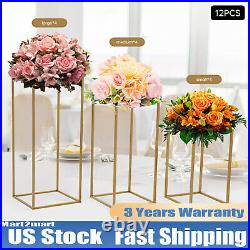 12 Pcs Metal Wedding Flower Stand Geometric Floral Plant Rack for Bitrhday Decor