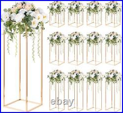 12 Pcs Metal Wedding Flower Stand Geometric Floral Plant Rack for Bitrhday Decor