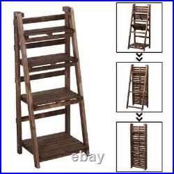 18 x 14 x 42.5 4 -Tier Brown Metal Plant Stand