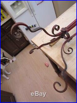 1920s Art Deco, 43Vintage Wrought Iron Plant Stand