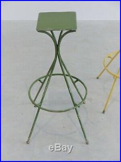 1950s ORIGINAL VINTAGE FRENCH PAINTED METAL PLANT STAND VERY MATEGOT MID CENTURY