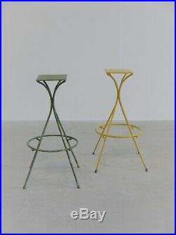 1950s ORIGINAL VINTAGE FRENCH PAINTED METAL PLANT STAND VERY MATEGOT MID CENTURY
