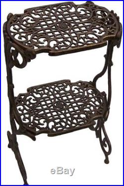 28 1/2 In. Metal 2 Level Plant Stand Antique Bronze Powder Coat Finish Best New