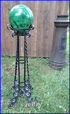 2 Antique Architectural USA Garden Home Wrought Aluminum Metal Plant Fern Stands