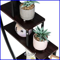 2 PACK 5 Tier Metal Plant Stand Creative Half Moon Shape Ladder Flower shelf