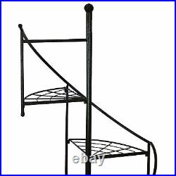 2 Pcs 4-Tier Plant Stand Indoor Outdoor Metal Spiral Staircase Flower Pot Holder