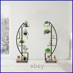 2 Pcs 5 Tier Metal Indoor Plant Stand Multi-Purpose Plant Stands for Home Decor