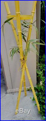 #2 Rare Vintage Faux Bamboo Italian Tole Regency Plant Stand Italy Toleware