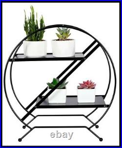 2-Tier Metal Desktop Shelf Succulents Micro Plant Pot Holder Stand Display rack