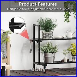 2 Tier Plant Stand Heavy Duty Plant Holder, Metal Sturdy Plant Stand for