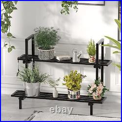 2 Tier Plant Stand Heavy Duty Plant Holder, Metal Sturdy Plant Stand for