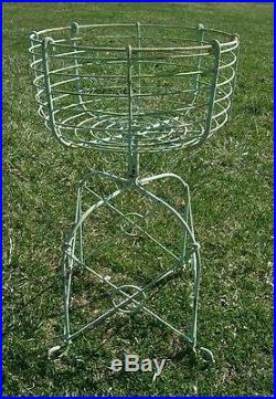 33 Wrought Iron-2 Piece Bowl Plant Stand Metal Flower Container