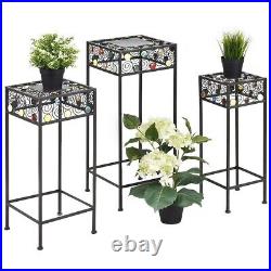 3Pcs Plant Pot Stand Holder Indoor Home Garden Decor Flower Display Metal Retro