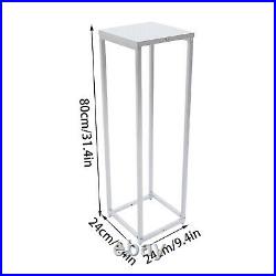 3Pcs Silver Plant Stand Flowerpot Display Stand Metal Rack with Iron Base