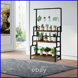 3-Layer Flower Stand Metal Shelf Large Hanging Plant Stand 31.4''X13.4''X 68.1'