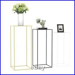 3 PACK Metal Plant Stand Nesting Display End Table Iron Wedding Flower Black