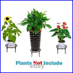3 Pack Stands Metal Potted Plant Flower Holder 9 Inches Heavy Duty 50lb Round