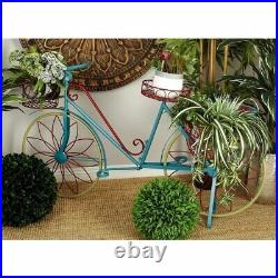 3 Tier Metal Plant Stand Garden Planter Holder Flower Bicycle Shape Shelf Rack