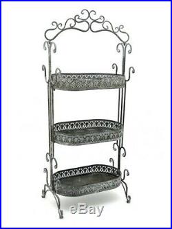 3 Tier Ornate Metal Plant Stand