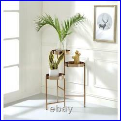 3 Tiers Home Living Room Office Metal Plant Stand Flower PotGold Color New