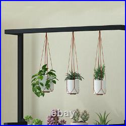 3-layer Metal Plant Stand Indoor Outdoor Plants Classic Hollow out Rust Resista