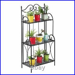 3tier Metal Plant Stand Flower Pot Holder Plant Flower Display Rack Stand Shelf