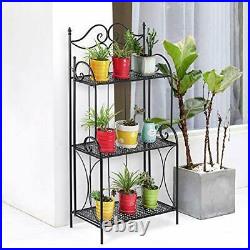 3tier Metal Plant Stand Flower Pot Holder Plant Flower Display Rack Stand Shelf