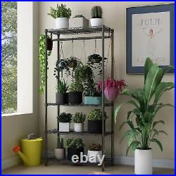 4Tier Plant Shelf Hanging Stand Adjustable Large Multiple Flower Pot Holder Rack