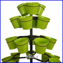 4-Tier 30-Pot Metal Shelf Flower Pot Plant Stand Garden Outdoor Indoor Rack Set