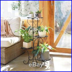 4 Tier Metal Flower Pot Plant Stand Shelf Holder Garden Lounge Lounge Decor Iron