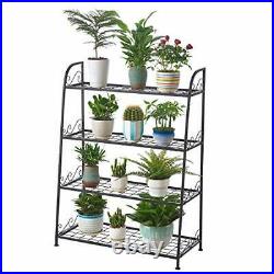 4 Tier Plant Metal Stand Shelf Bakers Rack for Outdoor Indoor Plants Shelves