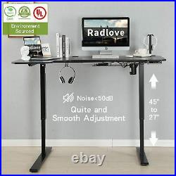 59 L-Shaped Adjustable Height Electric Standing Desk Sit Table Computer Works