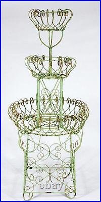 59 Wrought Iron 3 Tiered Fountain Planter Metal Flower Holder for Your Garden