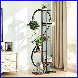 5Tier Plant Stand 4-Hooks Flower Pot Holder Shelf Display Shelf for Home Decor