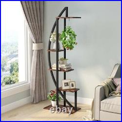 5Tier Plant Stand Pack of 2Multi Purpose Curved Display Shelf Bonsai plant stand