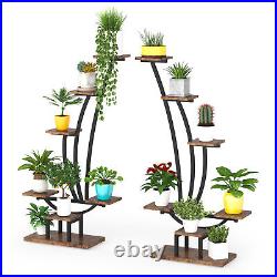 5Tier Plant Stands of 2 for Indoor Plants Multiple Bonsai Flower Pots Plant Rack