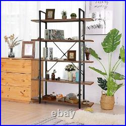 5-Tier Bookshelf Plant Flower Stand Wood Grain Storage Shelf Furnishings Pro USA