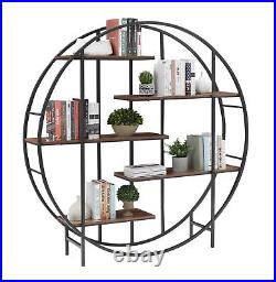5-Tier Metal Plant Stand Bookcase Storage Rack for Indoor, Terrace, Balcony