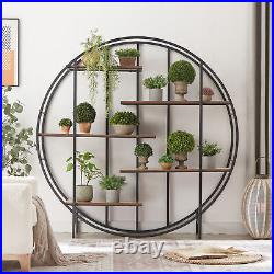 5-Tier Metal Plant Stand Bookcase Storage Rack for Indoor, Terrace, and Balcony