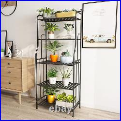 5 Tier Metal Plant Stand Indoor and Outdoor Flower Rack, Home Iron Storage Organ