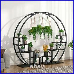 5 Tier Tall Metal Indoor Plant Stand in Pairs, Half-Moon-Shaped Plant Shelf