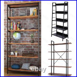 5 tier Ladder Bookcase, Industrial Bookshelf, Plant Flower Stand Rack Book Rack