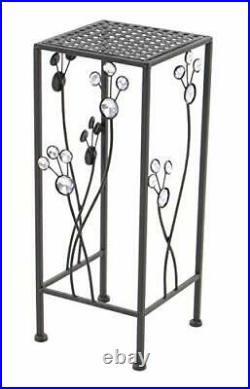63344 3piece Metal Outdoor Plant Stand Set Square