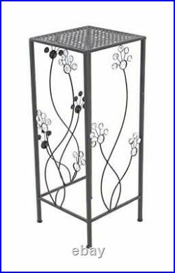 63344 3piece Metal Outdoor Plant Stand Set Square