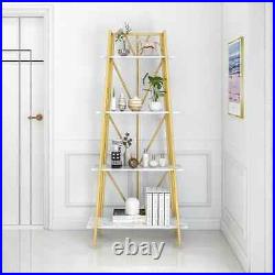 66.9'' Metal Ladder 4 -Tier Bookshelf Rack Display Shelf Organizer Plant Stand