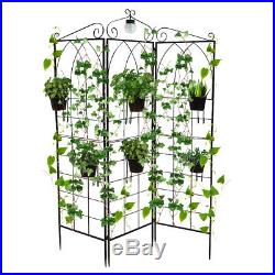 6 POT LARGE PLANT STAND Shelf WITH SOLAR LIGHT Lianas Ground Insert Frame