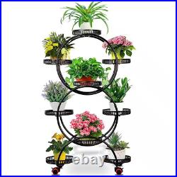 6-Tier Iron Plant Stand with Wheels Sturdy, Beautiful & Practical
