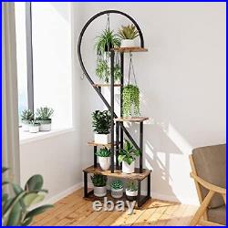 6 Tier Metal Plant Stand Creative Half Heart Shape Ladder Plant Stands For Indoo